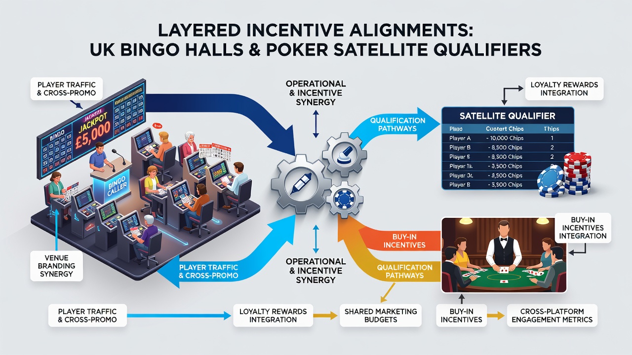 Poker satellite qualifiers and bingo hall promotions aligned through shared loyalty incentives during seasonal shifts