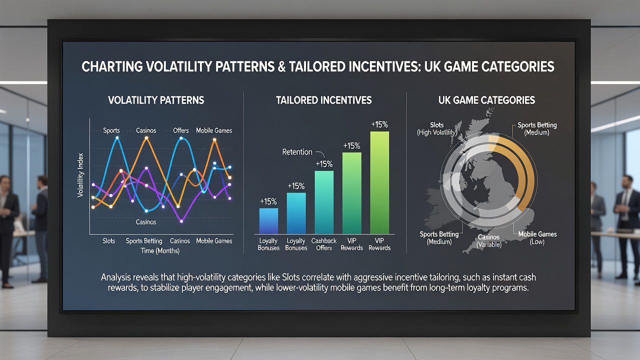 Data visualisation of tailored incentives matched to volatility levels in UK gaming