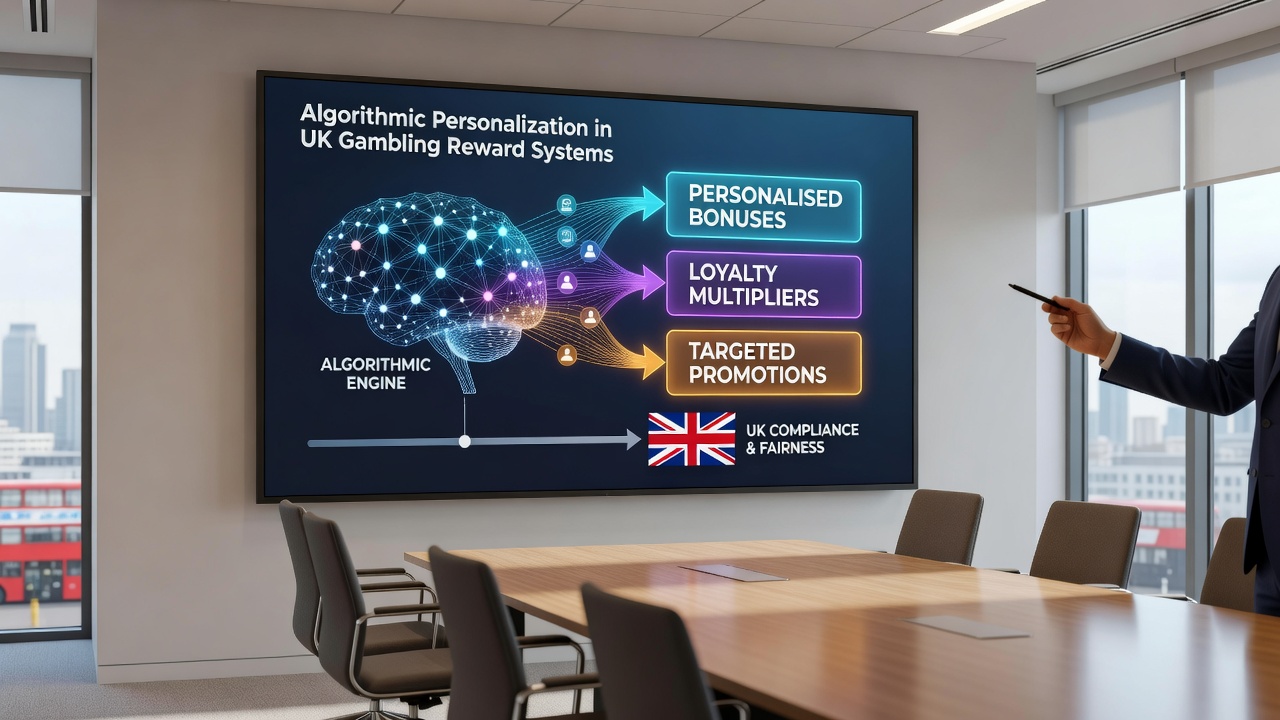 Dashboard view of personalized gambling rewards generated by algorithms