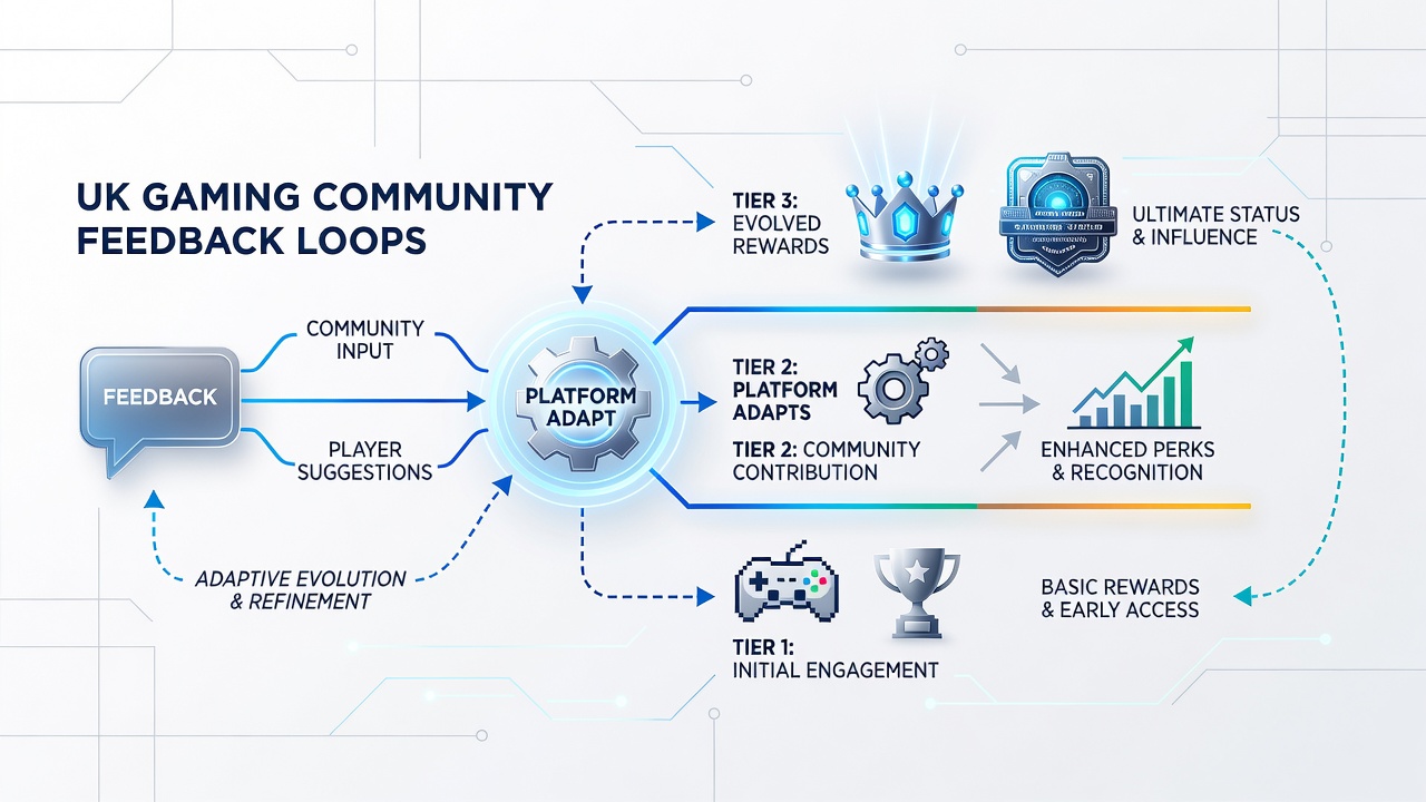 Community feedback dashboards and tier progression screens on UK gaming apps after recent platform updates