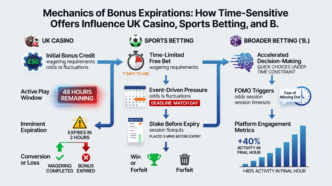 Chart displaying participation rate changes during bonus expiration periods for UK sports betting and bingo