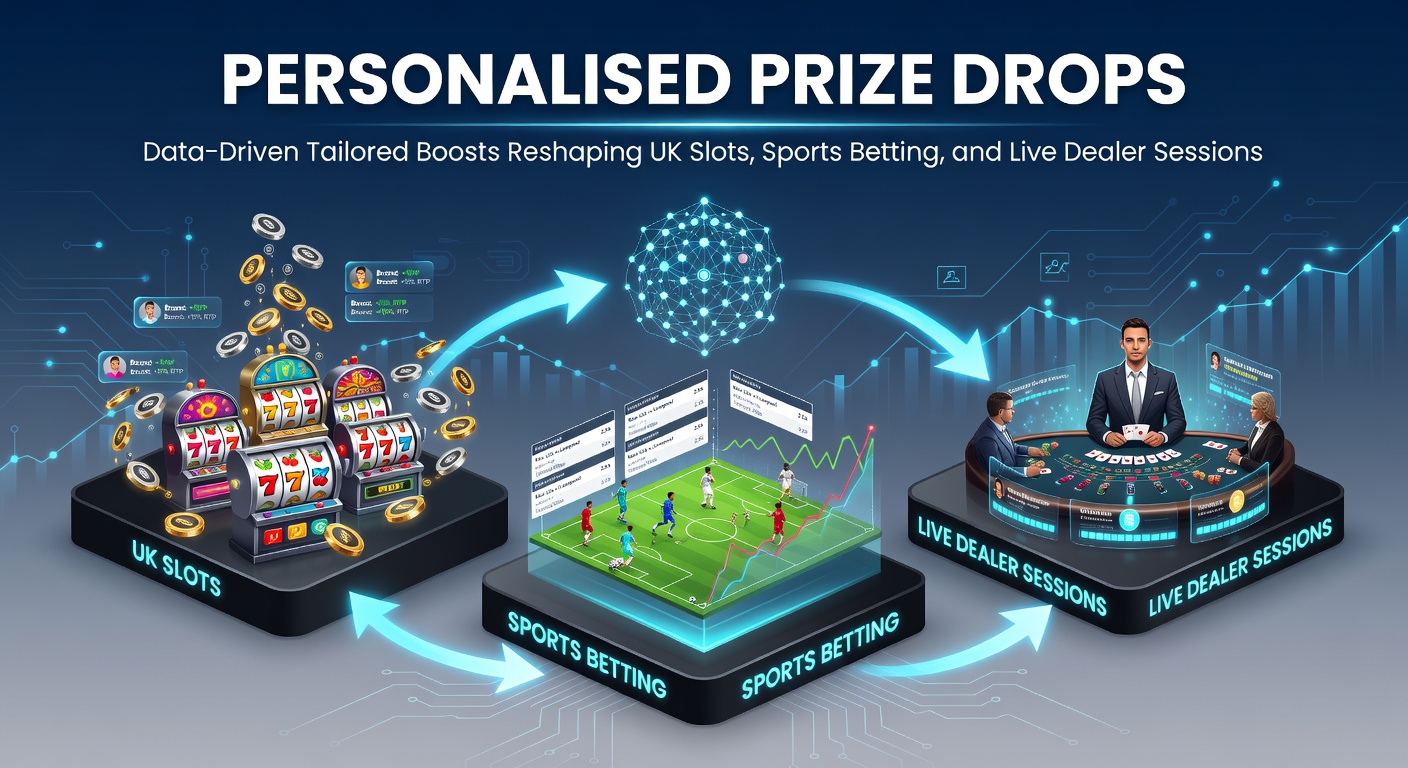 Digital interface showing personalised prize drop notifications on a mobile gambling app, highlighting tailored cash rewards for UK players
