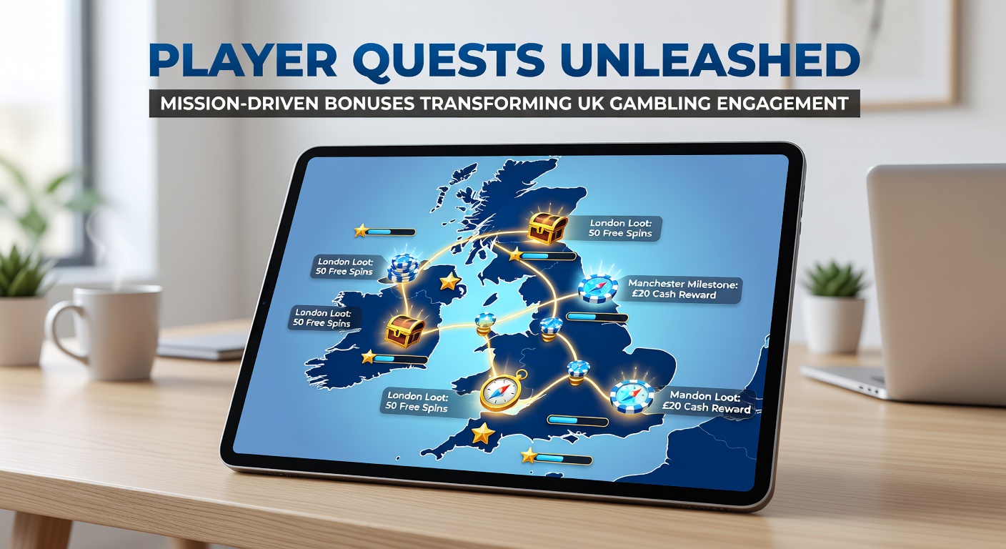 UK gambler completing a player quest on a mobile casino app, earning mission bonuses amid vibrant slot reels and sports betting interfaces