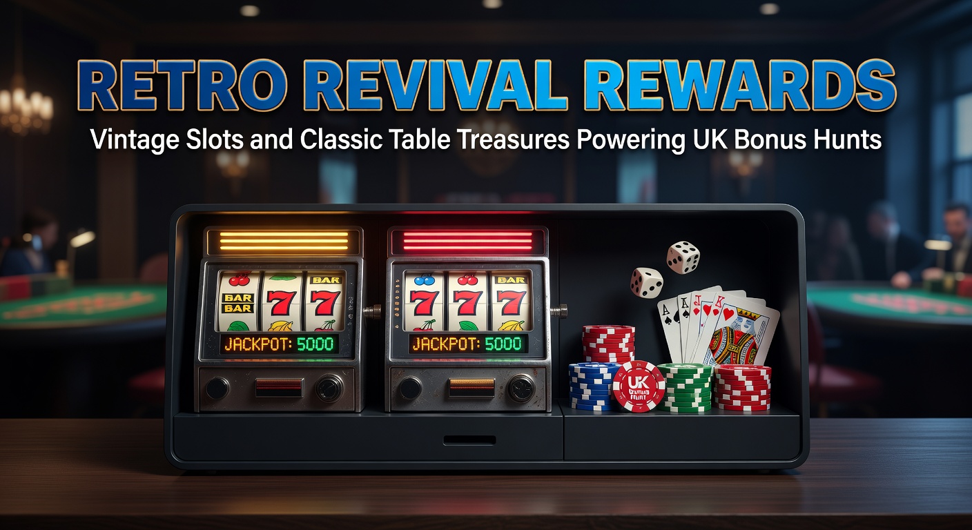 Vintage slot machines glowing with neon lights and classic fruit symbols, evoking nostalgic casino vibes amid modern bonus promotions