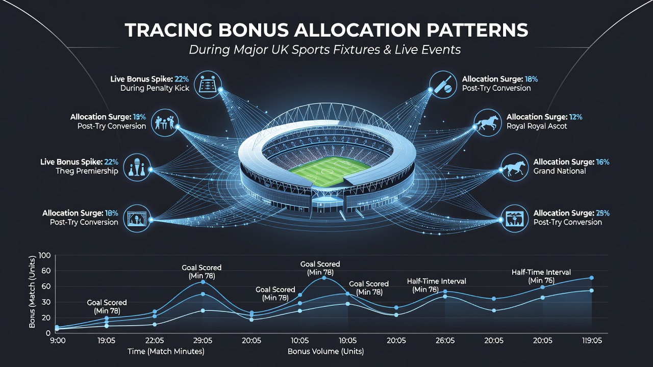Data visualization showing bonus distribution trends aligned with UK sports event schedules