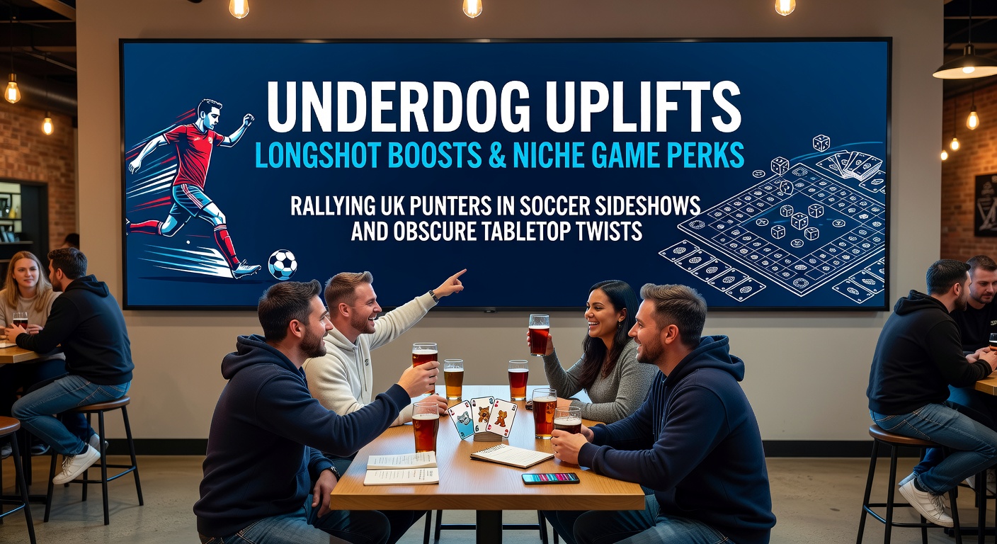 UK punters celebrating a longshot soccer underdog win with niche betting perks highlighted on a mobile screen